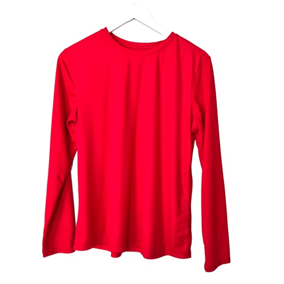 ATHLETIC WORKS Active Long Sleeve Crewneck Shirt Red Sz M (8-10) - Picture 4 of 8